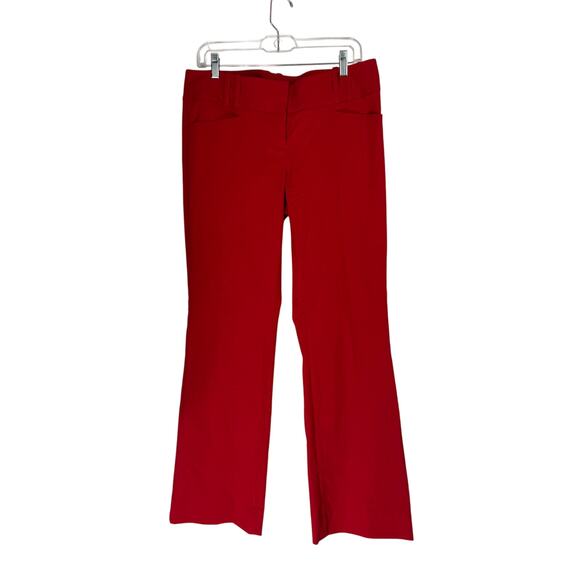 The Limited Exact Stretch Red Crepe Straight Leg Career Dress Pants Size 10R - Picture 1 of 8